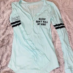 PINK long sleeve pajama top